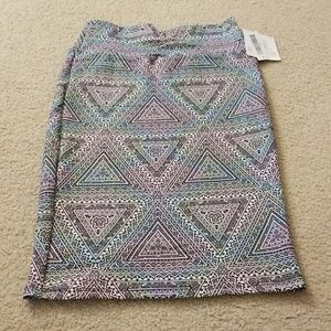 Lularoe pastel rainbow Aztec cassie pencil skirt